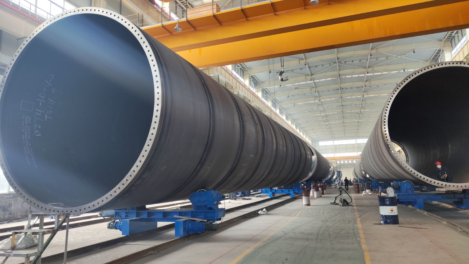 甘肃驰风重工年产6万吨风电塔筒项目生产车间5