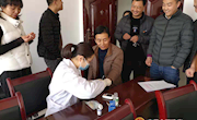 宁县社区卫生服务中心开展进单位免费测量血糖、血压活动