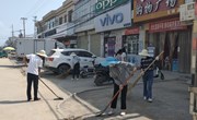 瓦斜乡开展“党员干部走在前 环境卫生义务大扫除”活动