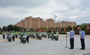 宁县公安局举行警用摩托车配发仪式
